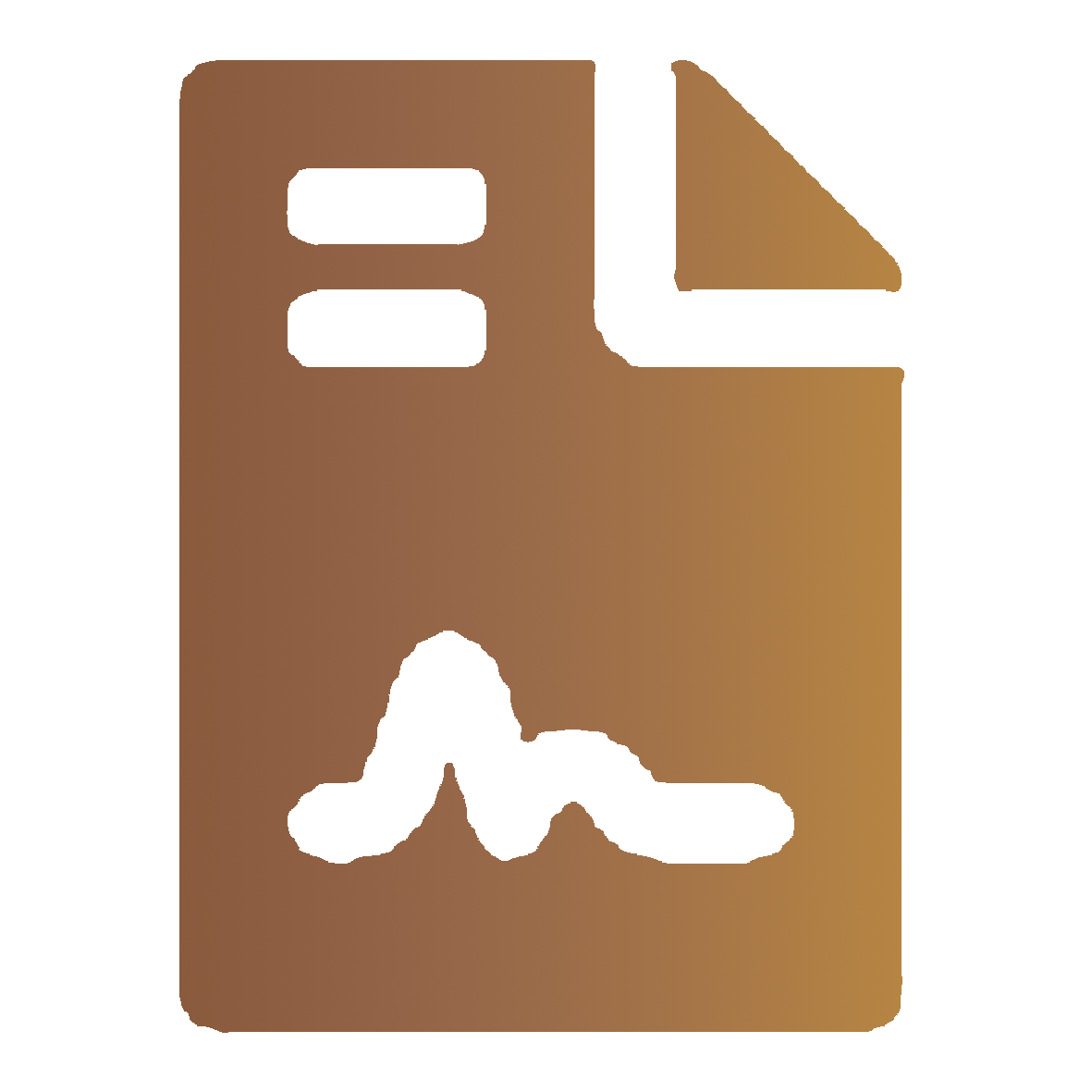 Icono de documento que representa informes técnicos y documentación administrativa.