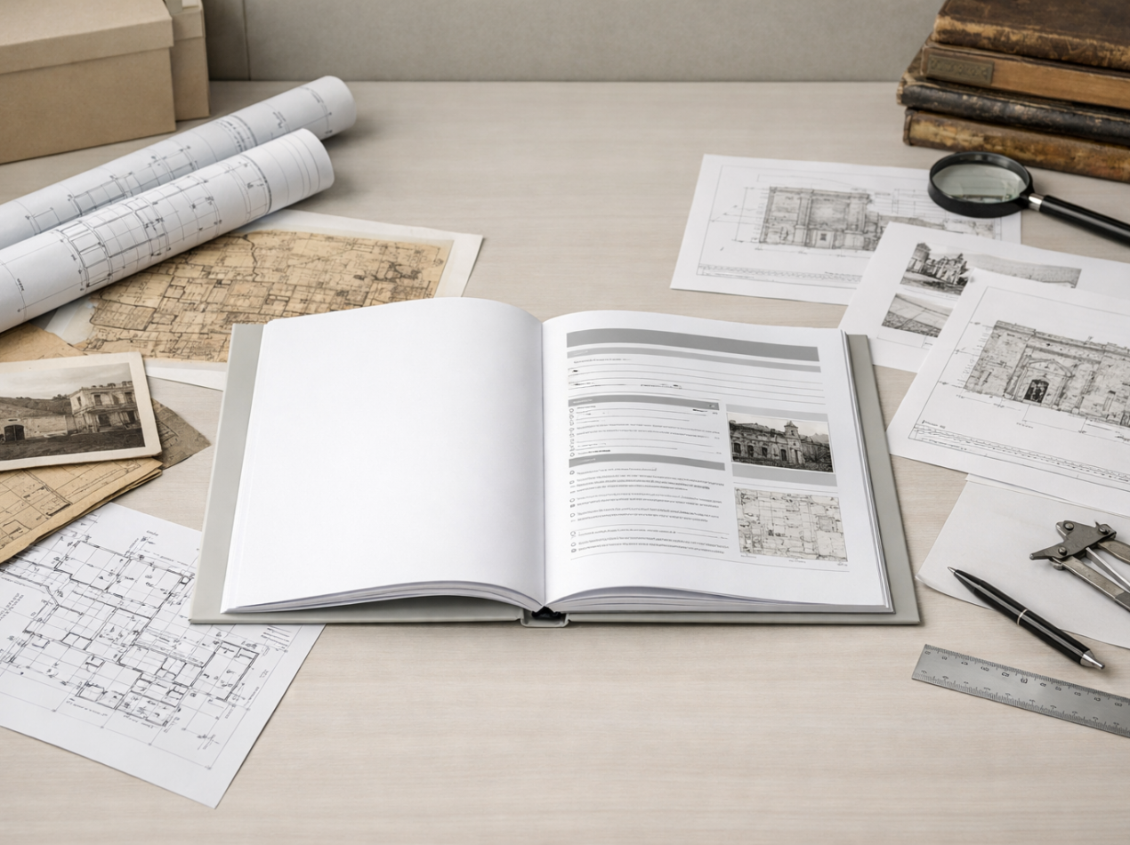 Documentación técnica y planos arquitectónicos para el análisis de patrimonio cultural en Granada